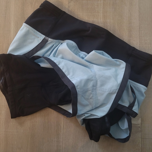 Lululemon double layer shorts, Size 2, blue and black - Picture 7 of 14